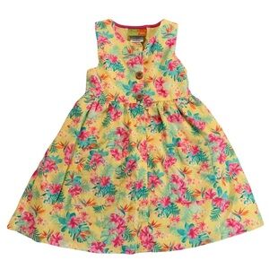 Penelope Mack Floral Sleeveless Button Down Dress Size 4T